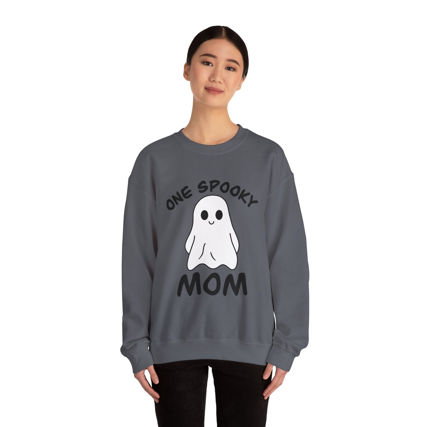 One Spooky Mom Halloween Sweatshirt | Cute Ghost Fall Sweater for Moms