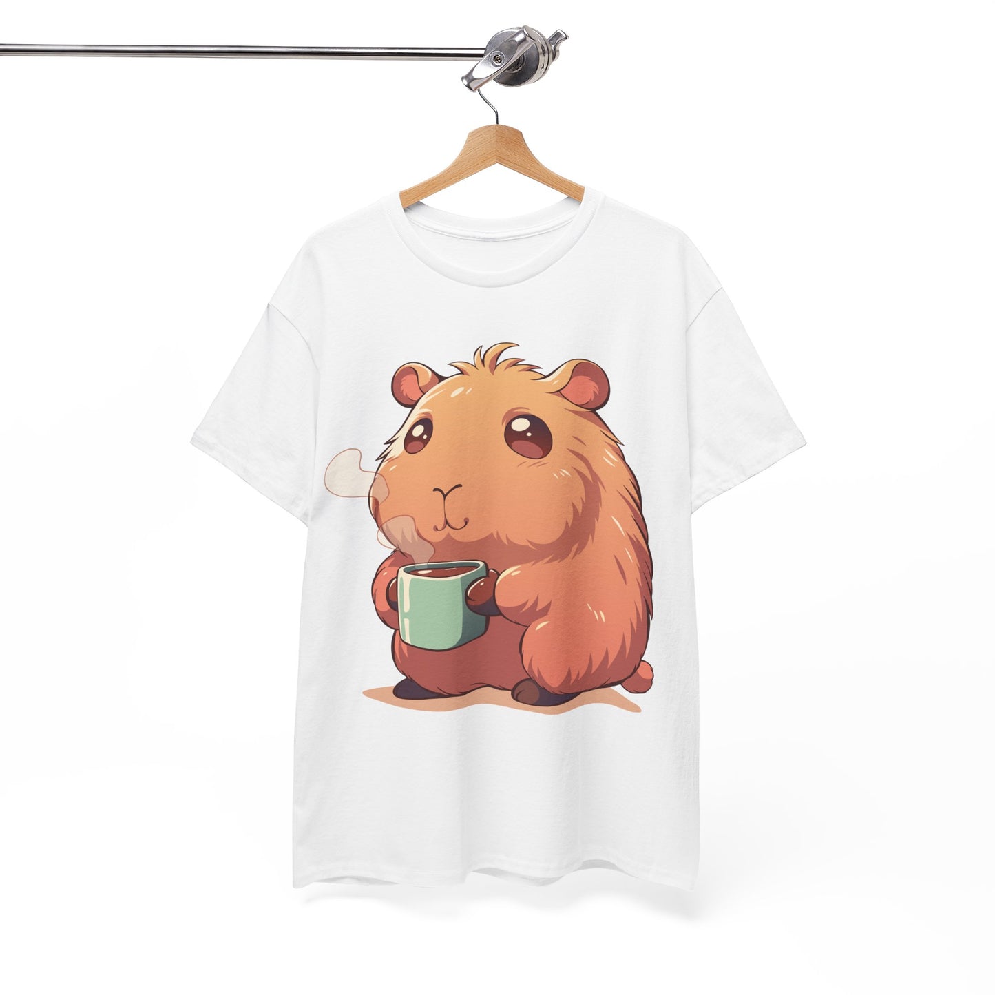 Capybara Coffee T-Shirt | Cute Animal Graphic Tee | Cozy Coffee Lover Shirt