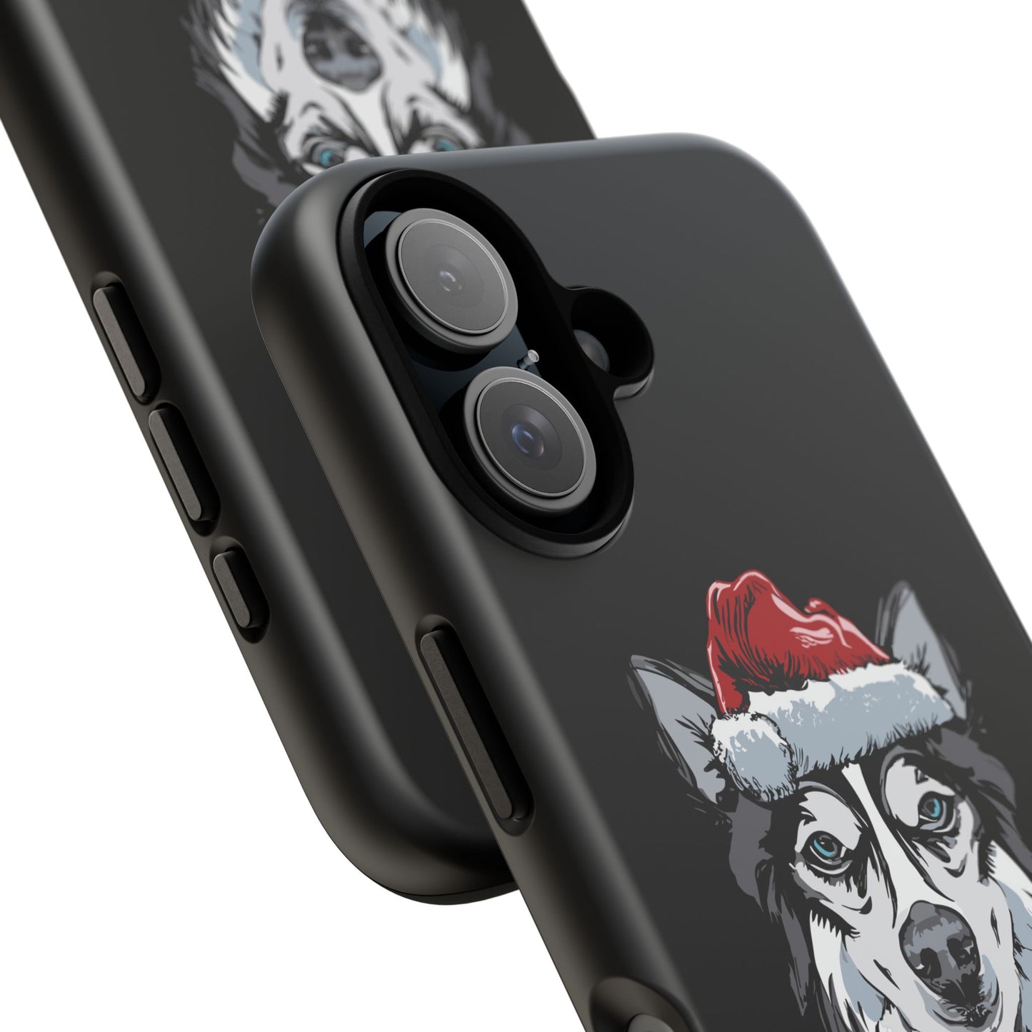 Festive Husky Christmas Phone Case for 16, Pro Max, 15, Pixel, & Galaxy - Cute Winter Dog Cover, Perfect Holiday Pet Gift