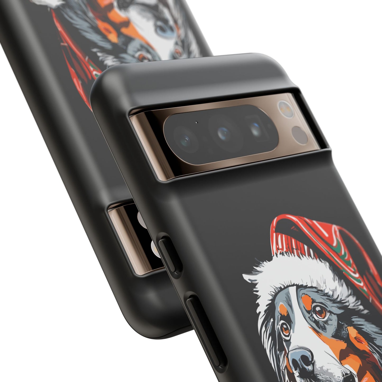 Festive Australian Shepherd Christmas Phone Case - Compatible with 16, 15, Pro Max, Galaxy, & Pixel