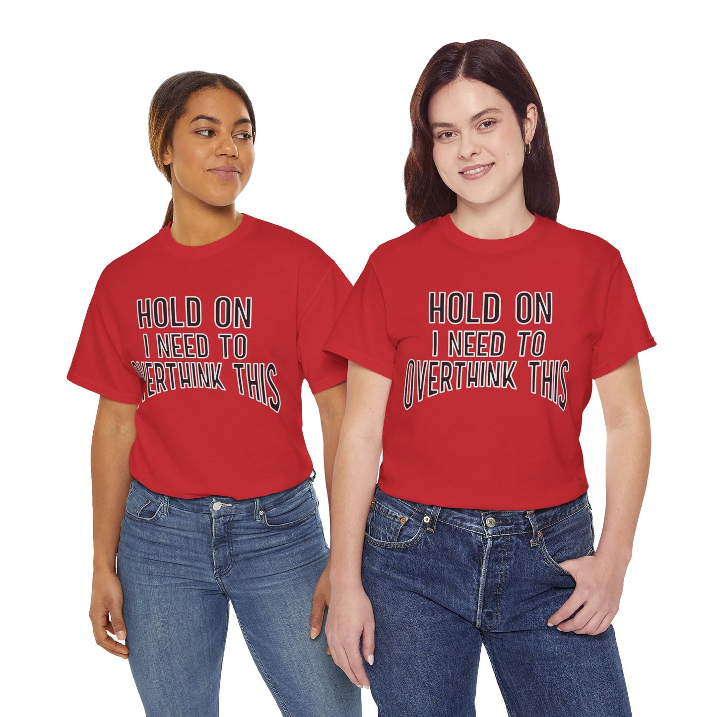 Funny anxiety shirt, hold on while I overthink this , Humorous Mental Health Tshirt