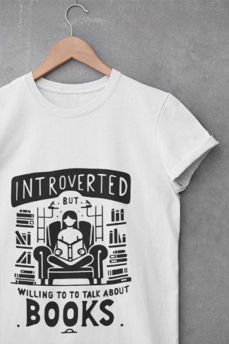 Funny Introvert shirt Introvert's Comfort Tee - "Quiet Charm" Book Lover's Soft T-Shirt