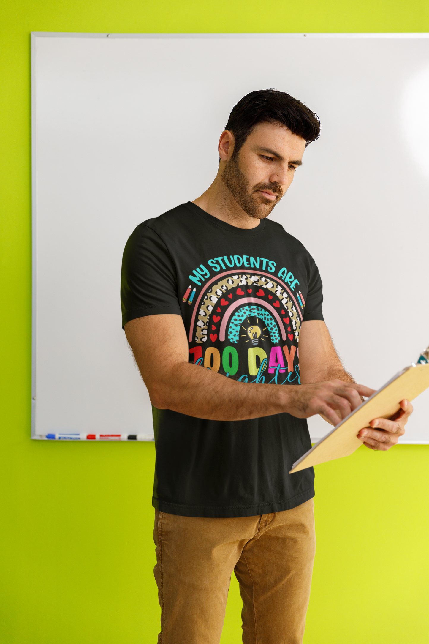 Funny school tshirt, students are 100 days brighter shirt, teacher hundred days tee