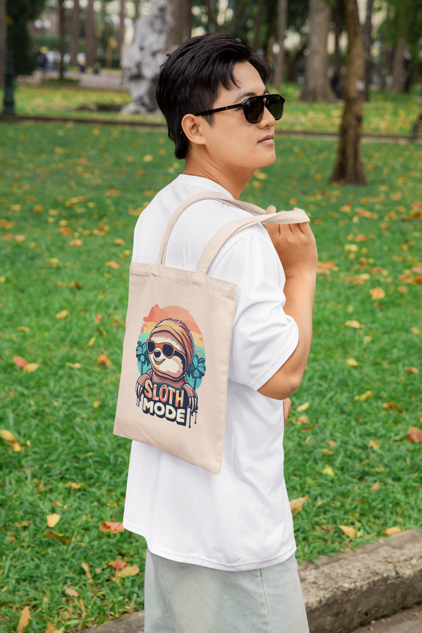 Sloth mode Cotton Canvas Tote Bag