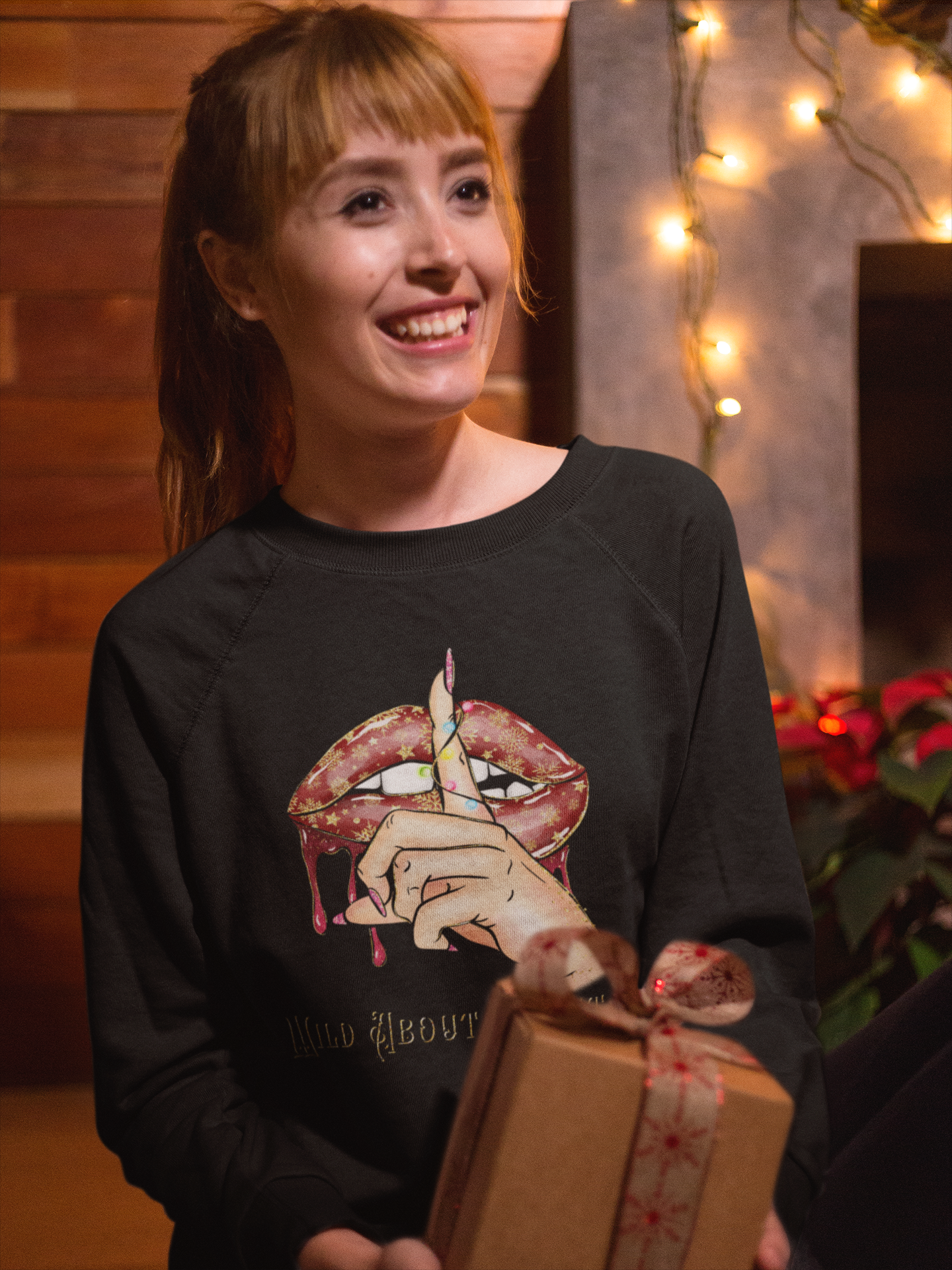 Wild about christmas Sweatshirt, Funny Christmas Sweatshirt, Sublimation, Christmas vibes gift Unisex Heavy Blend™ Crewneck Sweatshirt