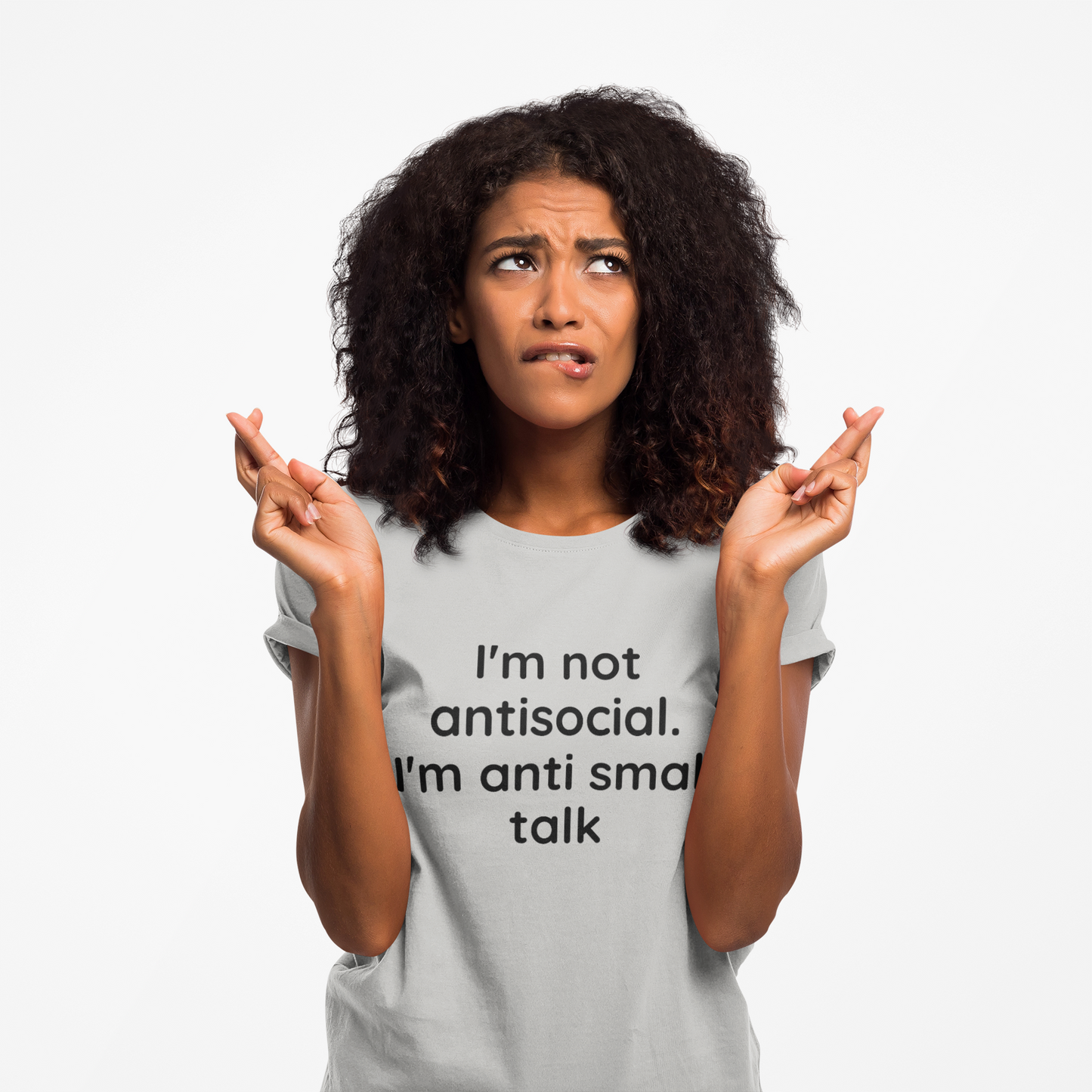“I’m Not Antisocial – I’m Just Anti Small Talk” Introvert Humor T-Shirt (Unisex Cotton Tee)