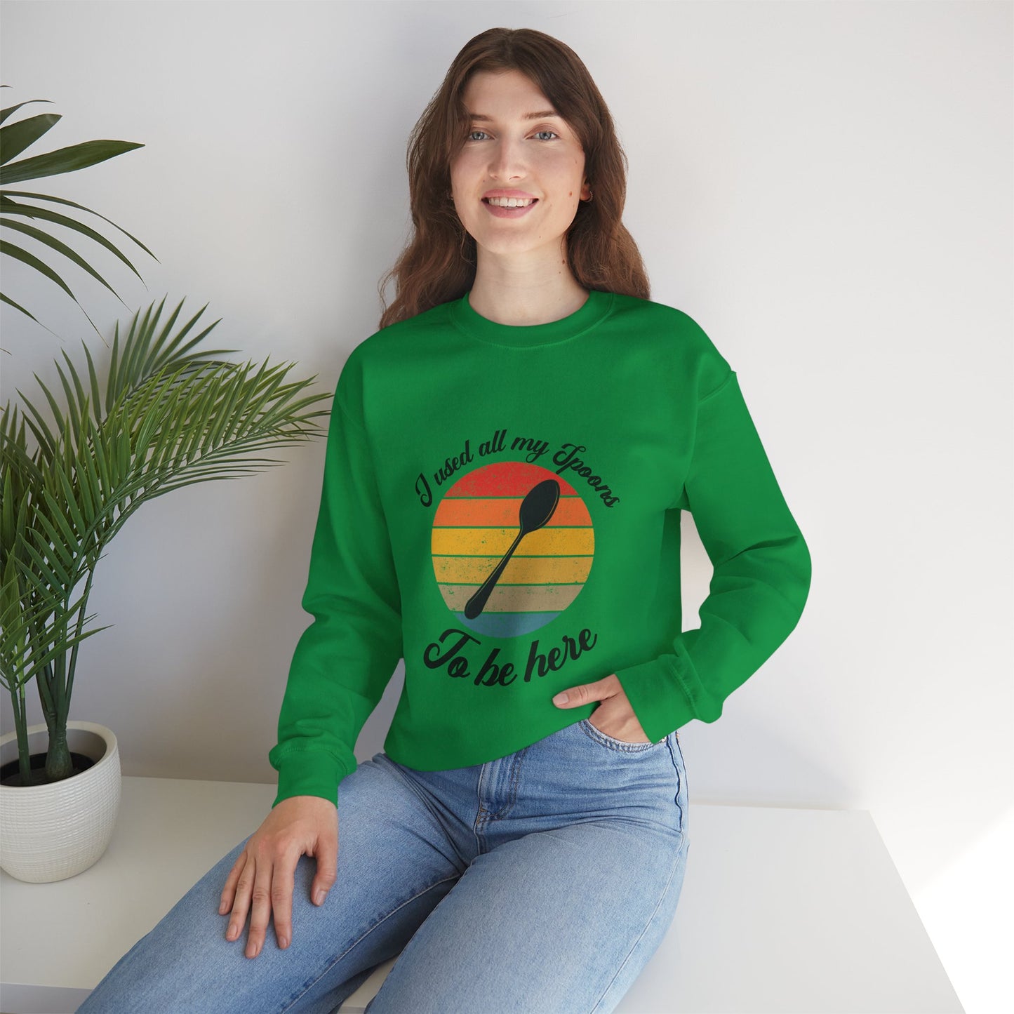Funny spoon sweatshirt, I dont have the spoons to be here, Mental Health Unisex Sweatshirt
