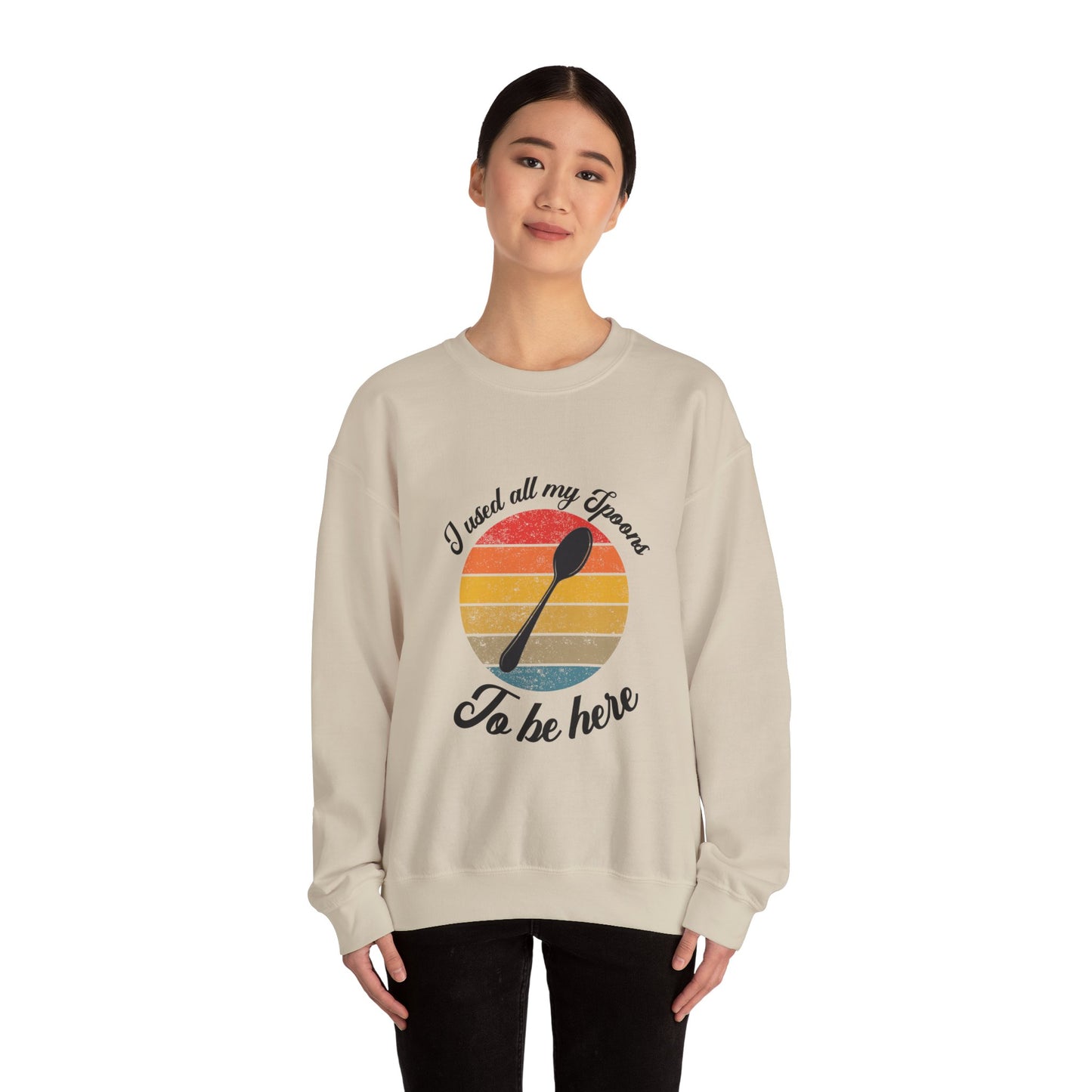 Funny spoon sweatshirt, I dont have the spoons to be here, Mental Health Unisex Sweatshirt