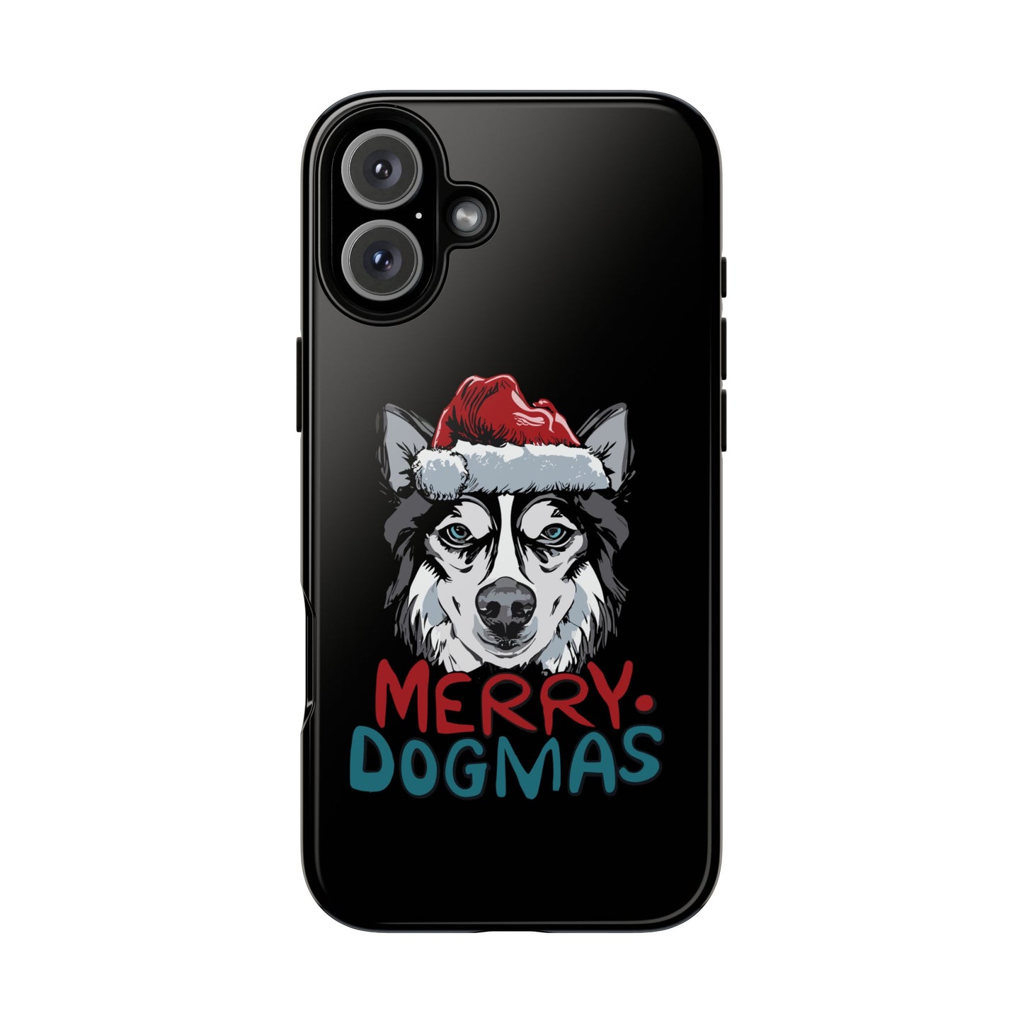Festive Husky Christmas Phone Case for 16, Pro Max, 15, Pixel, & Galaxy - Cute Winter Dog Cover, Perfect Holiday Pet Gift