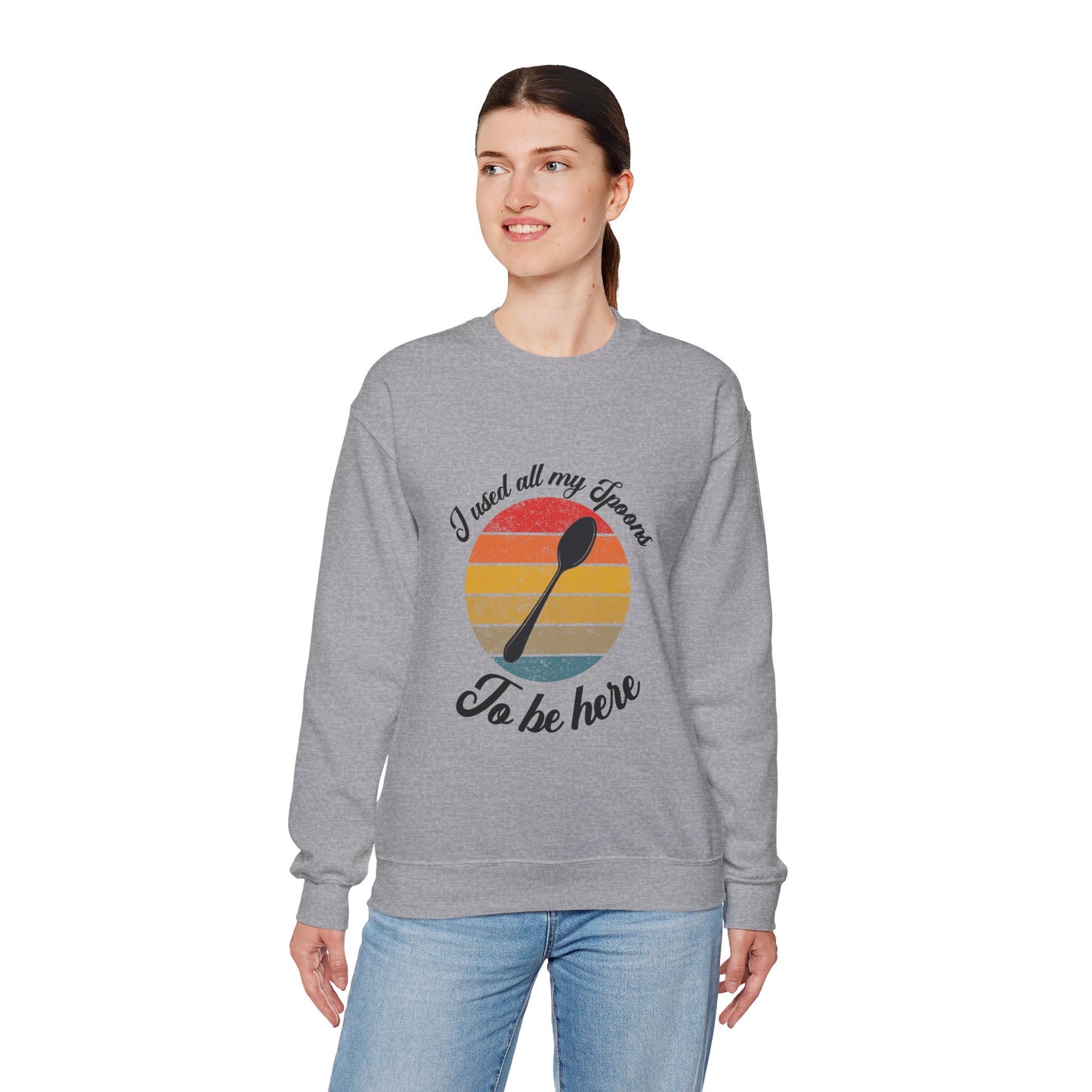 Funny spoon sweatshirt, I dont have the spoons to be here, Mental Health Unisex Sweatshirt