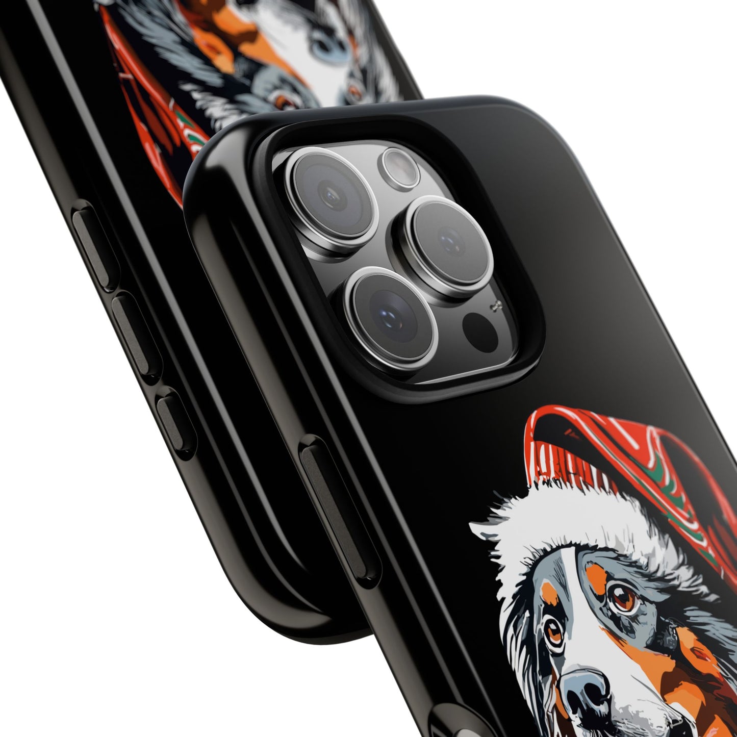 Festive Australian Shepherd Christmas Phone Case - Compatible with 16, 15, Pro Max, Galaxy, & Pixel