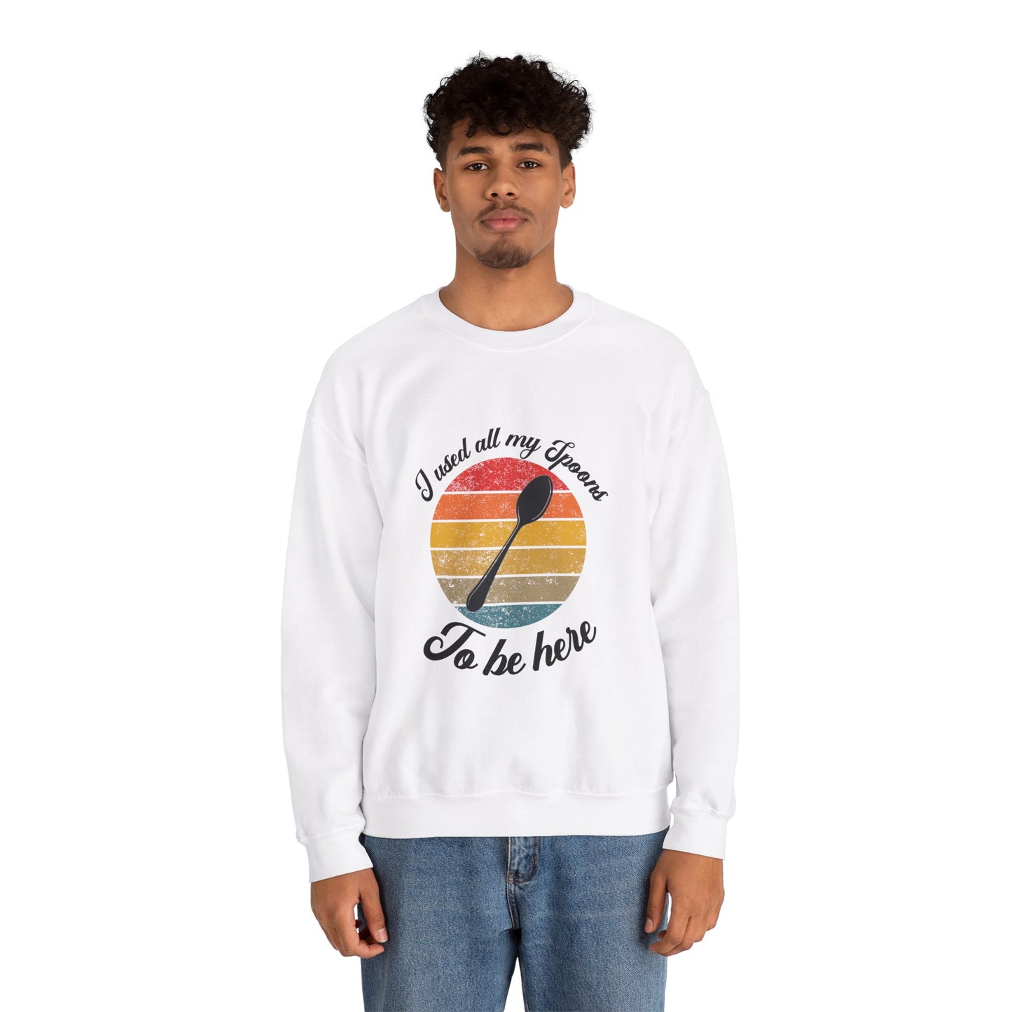 Funny spoon sweatshirt, I dont have the spoons to be here, Mental Health Unisex Sweatshirt