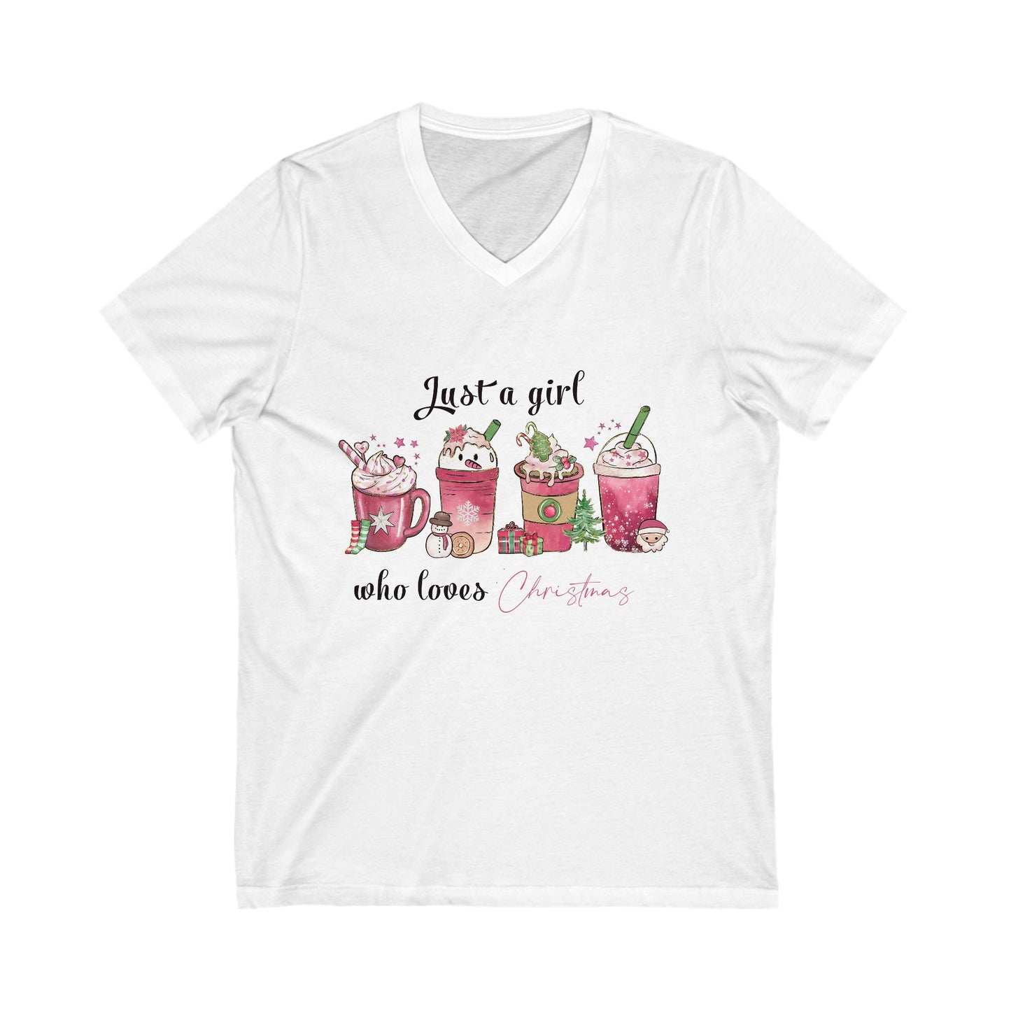 Women's Christmas t shirt, Just A Girl Who Loves Christmas, Christmas Gift Shirt, Christmas Lover Shirt, Holiday Winter Shirt