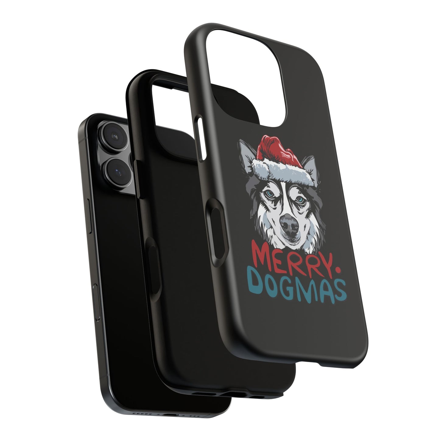 Festive Husky Christmas Phone Case for 16, Pro Max, 15, Pixel, & Galaxy - Cute Winter Dog Cover, Perfect Holiday Pet Gift