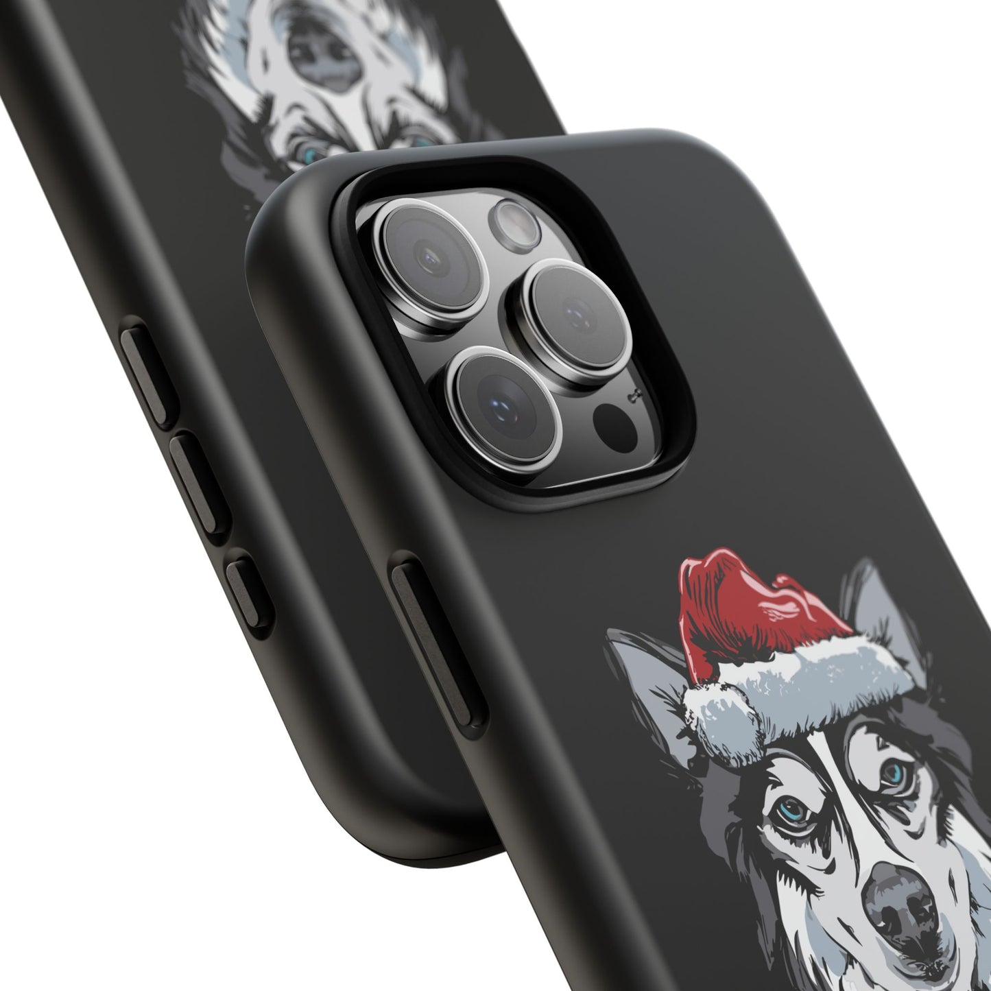 Festive Husky Christmas Phone Case for 16, Pro Max, 15, Pixel, & Galaxy - Cute Winter Dog Cover, Perfect Holiday Pet Gift