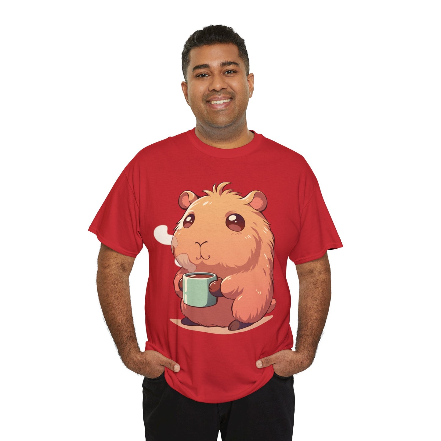 Capybara Coffee T-Shirt | Cute Animal Graphic Tee | Cozy Coffee Lover Shirt