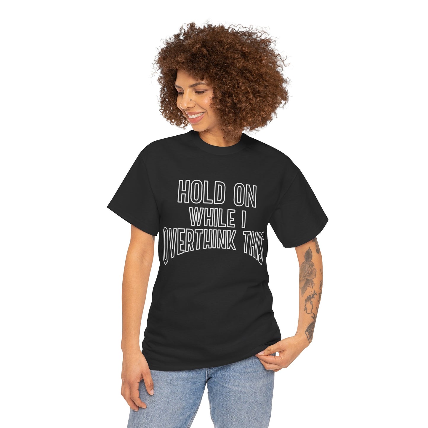 Funny anxiety shirt, hold on while I overthink this , Humorous Mental Health Tshirt
