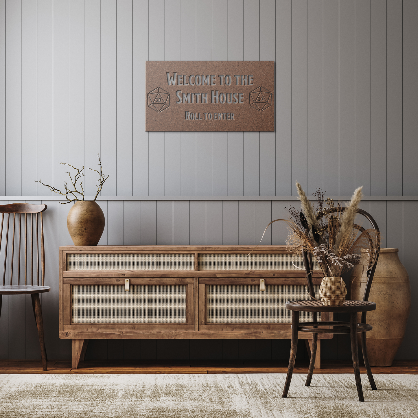 Customizable_DnD_Welcome_Metal_Sign_Copper_Rustic_Hallway_Mockup.png