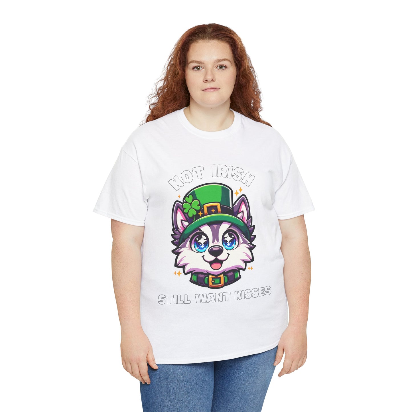 Not Irish But Kissable Husky T-Shirt - St. Patrick’s Day Themed Tee