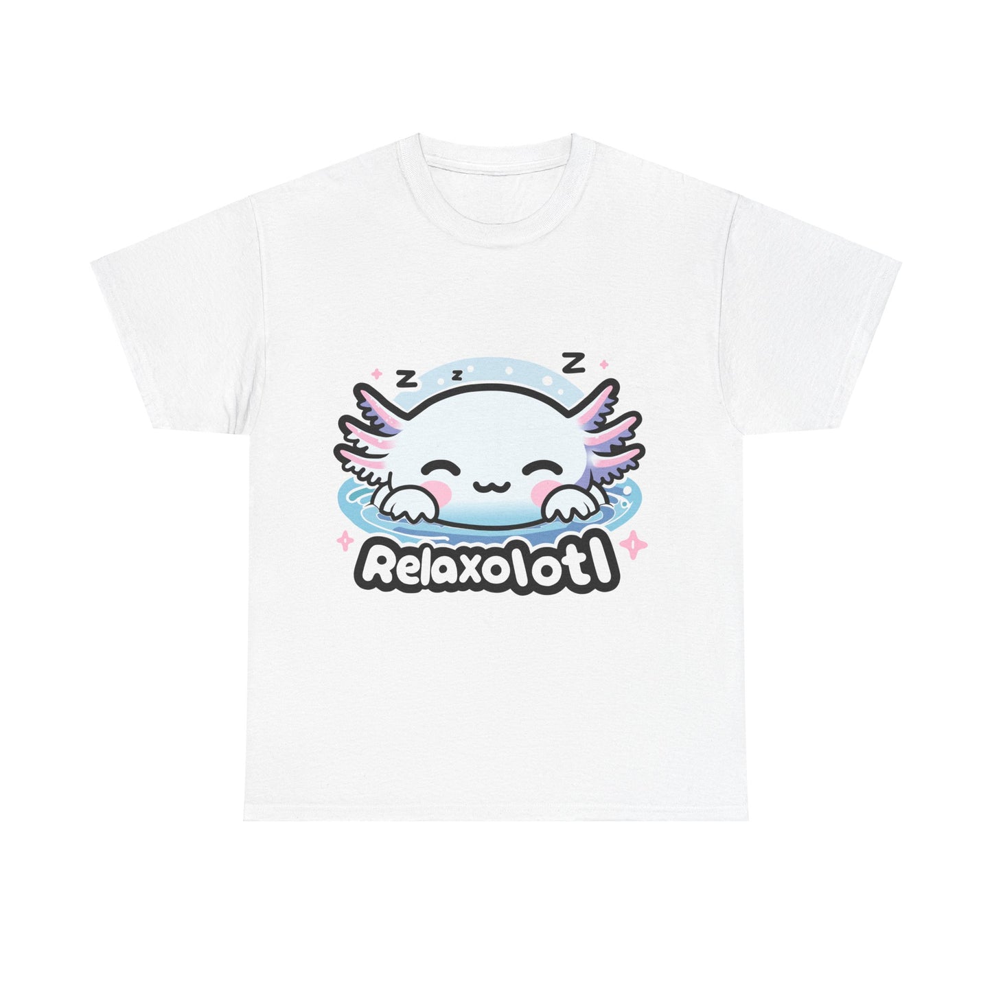 Cartoon  Axolotl T-Shirt, Kawaii Aquatic Animal Tee, Cute Relaxolotl Lover Gift, unisex cotton shirt