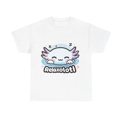 Cartoon  Axolotl T-Shirt, Kawaii Aquatic Animal Tee, Cute Relaxolotl Lover Gift, unisex cotton shirt