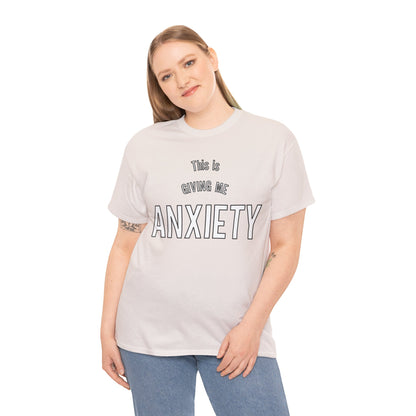 Funny anxiety shirt, this is giving me anxiety, Humorous Mental Health Tshirt