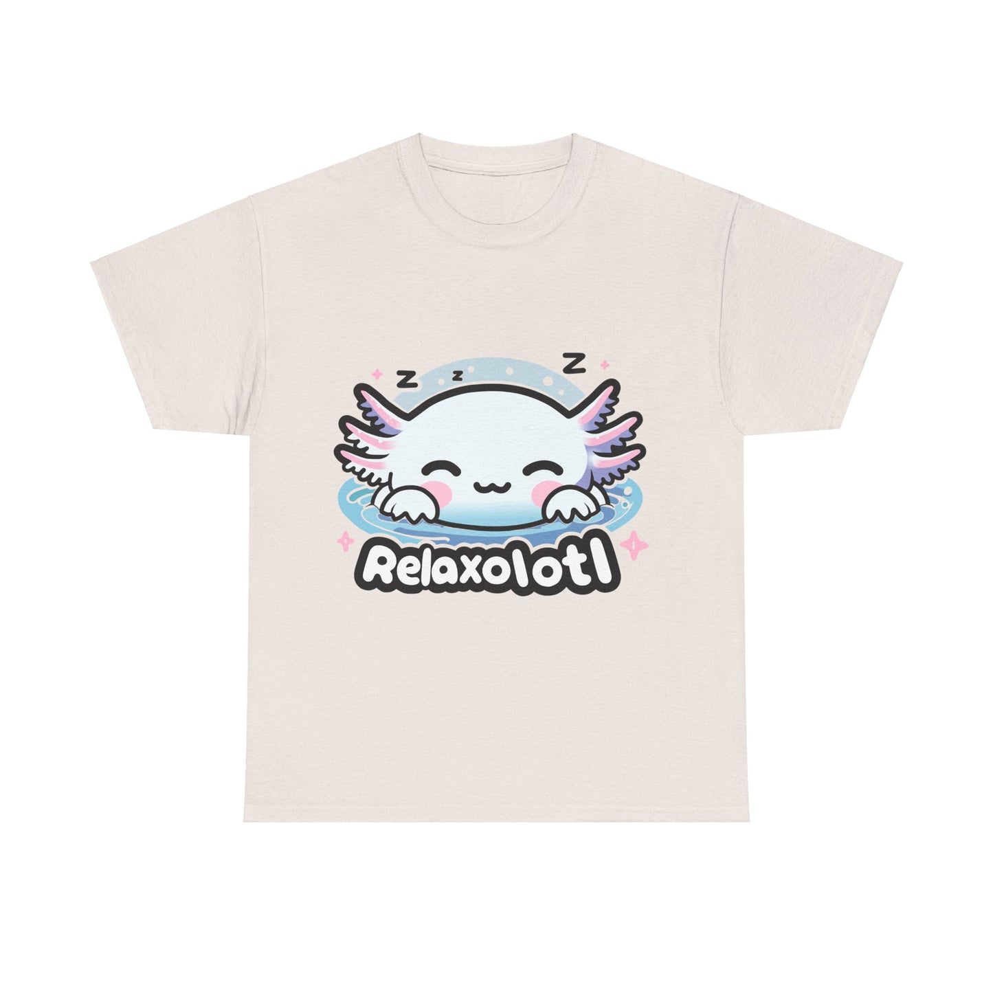 Cartoon  Axolotl T-Shirt, Kawaii Aquatic Animal Tee, Cute Relaxolotl Lover Gift, unisex cotton shirt