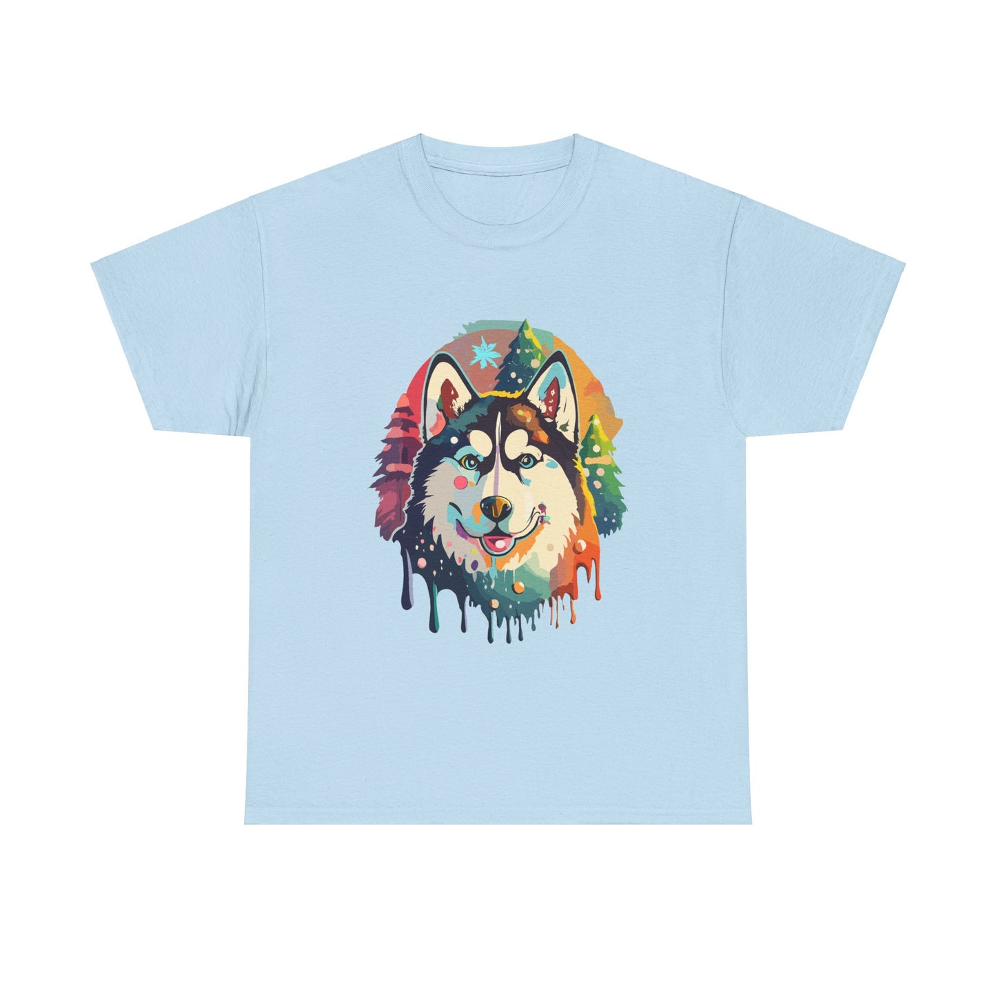 Unisex Christmas Husky tshirt - Cozy Holiday Dog t-shirt, Perfect for Winter, Xmas Gift for dog lover