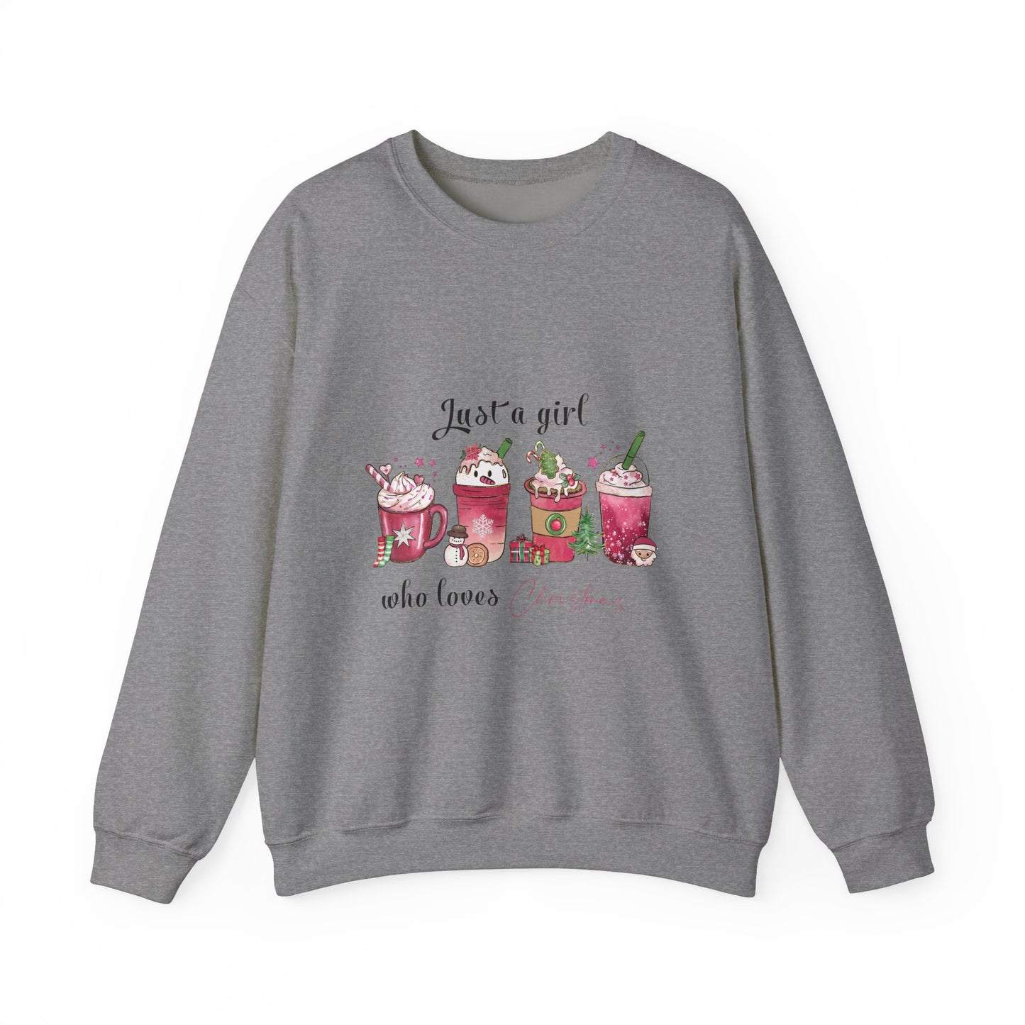 Funny Womens Christmas sweatshirt, Just A Girl Who Loves Christmas, Christmas Lover, Holiday Unisex Heavy Blend™ Crewneck Sweatshirt