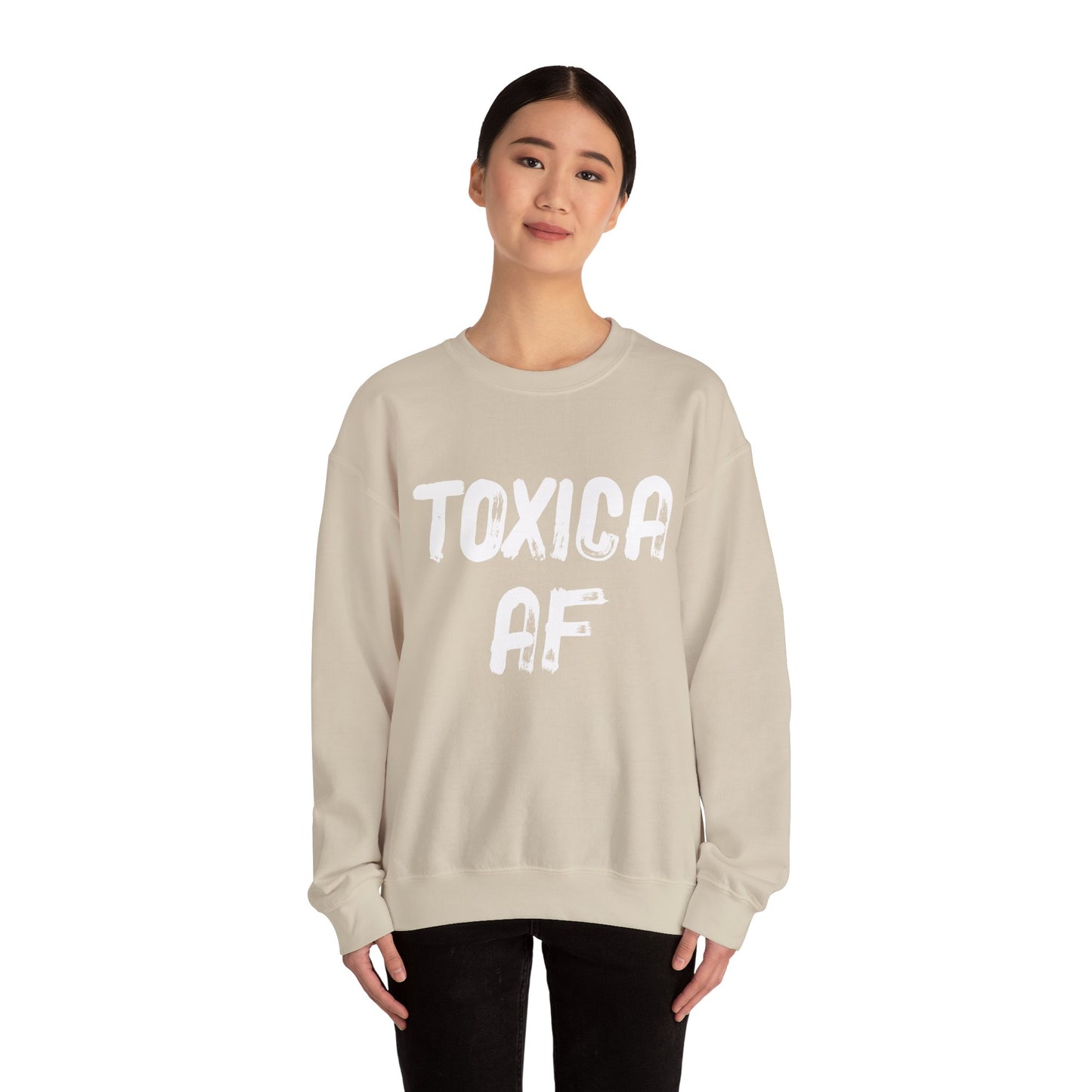 Toxica AF Women's Sweatshirt, Spanglish Espanol humorous sweater, Spanish Funny, Bold Women's Statement, Edgy Feminist Accessory