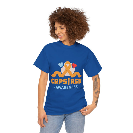 Support Reflex Sympathetic Dystrophy Tee, CRPS Warrior T-Shirt with Bold Ribbon for Chronic Pain Awareness, great gift