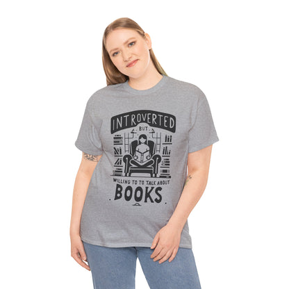 Funny Introvert shirt Introvert's Comfort Tee - "Quiet Charm" Book Lover's Soft T-Shirt