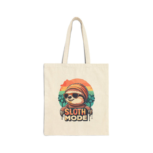 Sloth mode Cotton Canvas Tote Bag