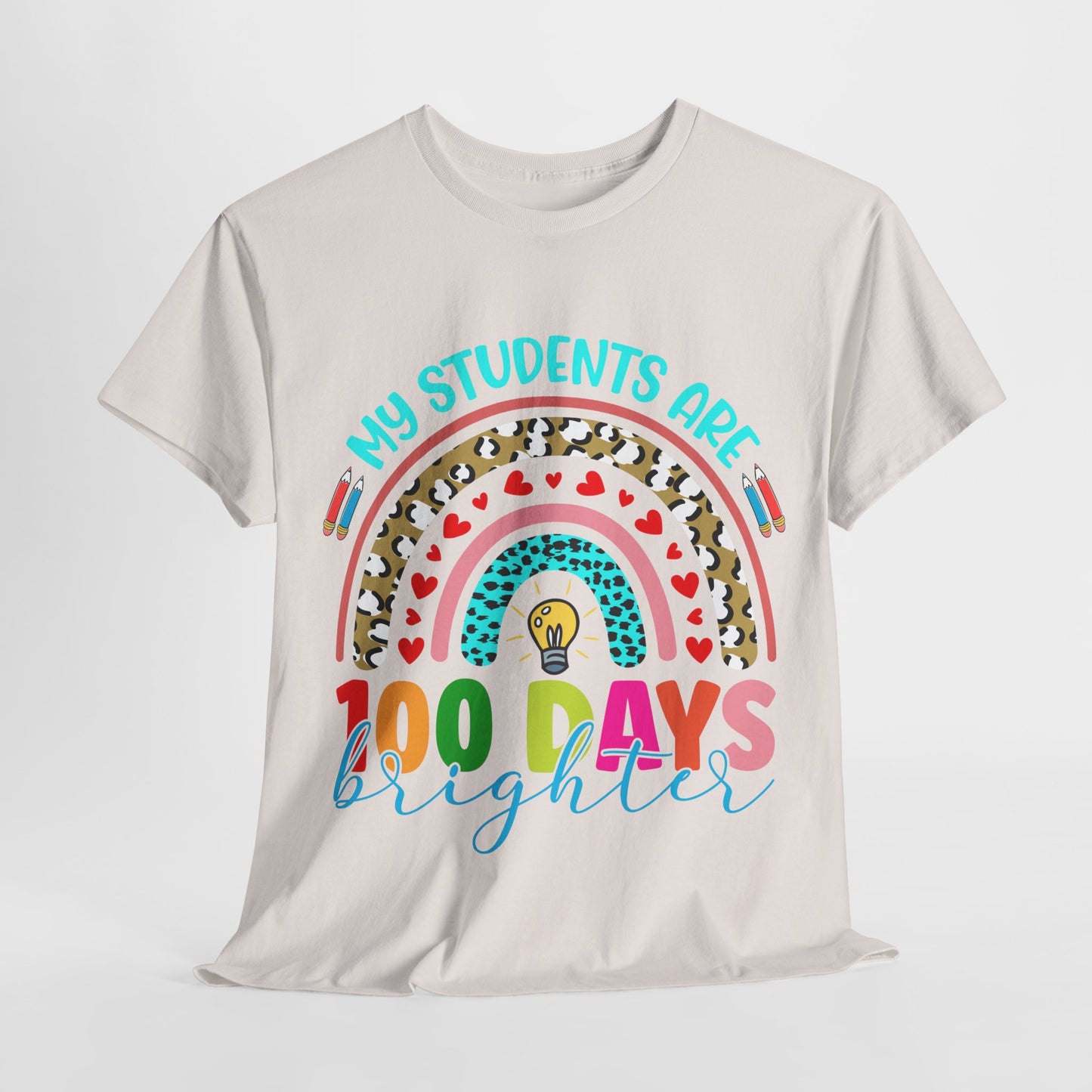 Funny school tshirt, students are 100 days brighter shirt, teacher hundred days tee