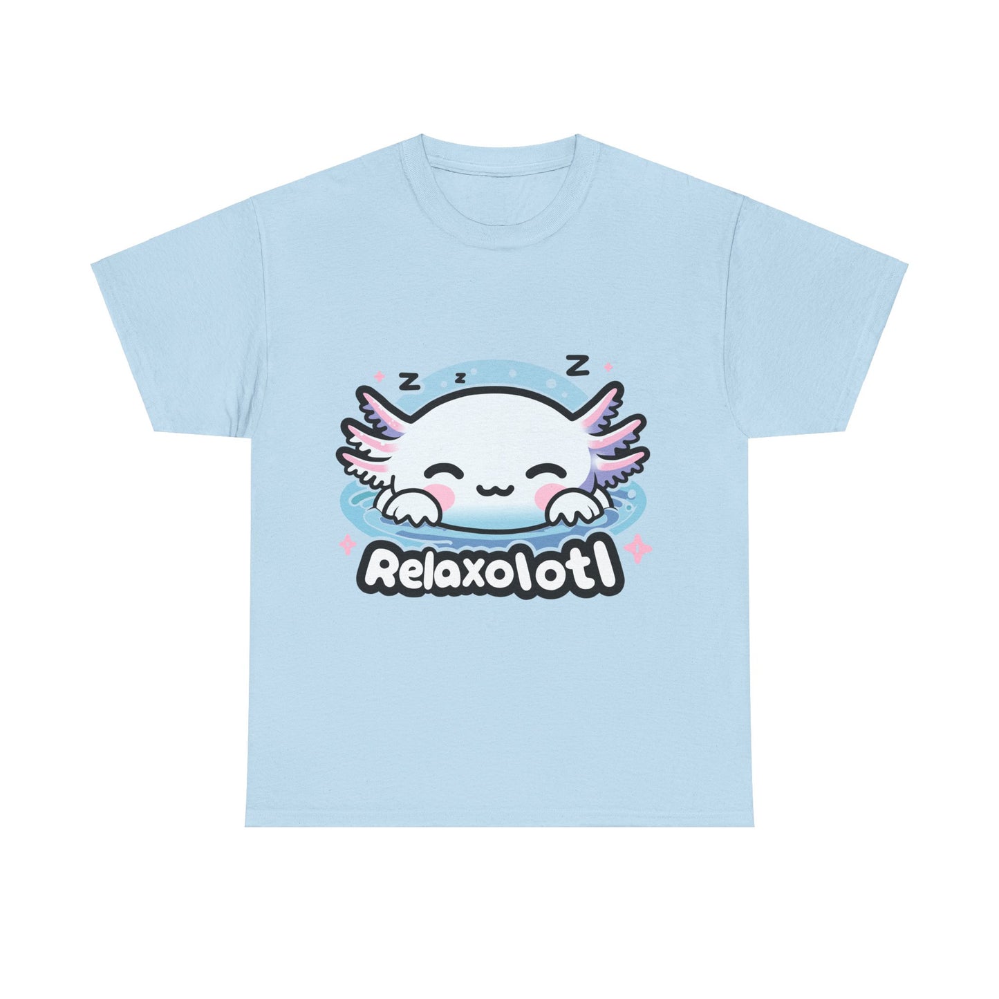 Cartoon  Axolotl T-Shirt, Kawaii Aquatic Animal Tee, Cute Relaxolotl Lover Gift, unisex cotton shirt