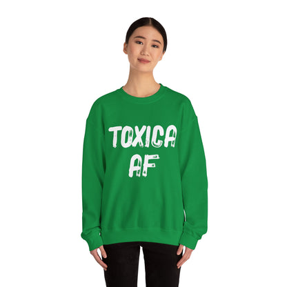 Toxica AF Women's Sweatshirt, Spanglish Espanol humorous sweater, Spanish Funny, Bold Women's Statement, Edgy Feminist Accessory