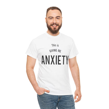 Funny anxiety shirt, this is giving me anxiety, Humorous Mental Health Tshirt