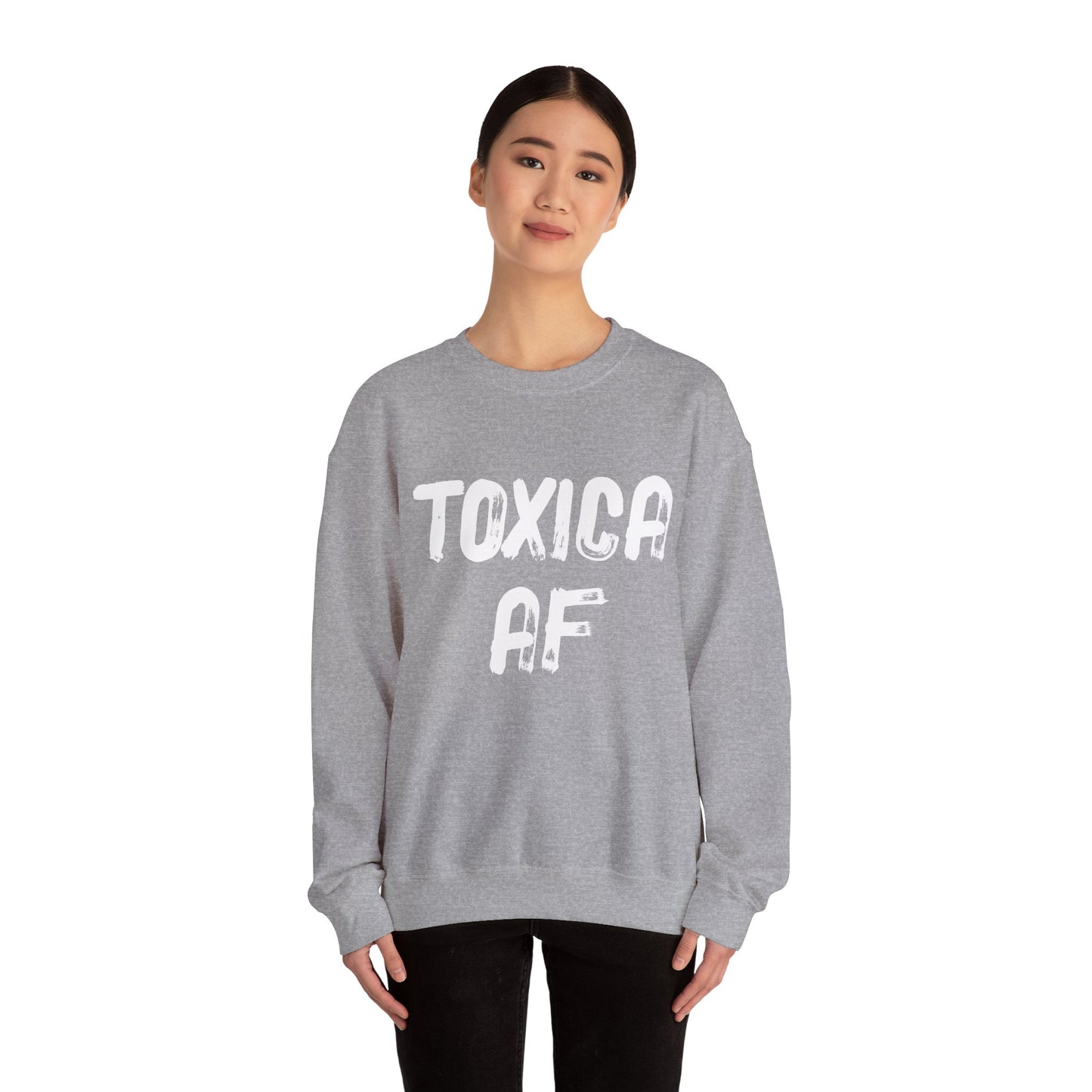 Toxica AF Women's Sweatshirt, Spanglish Espanol humorous sweater, Spanish Funny, Bold Women's Statement, Edgy Feminist Accessory