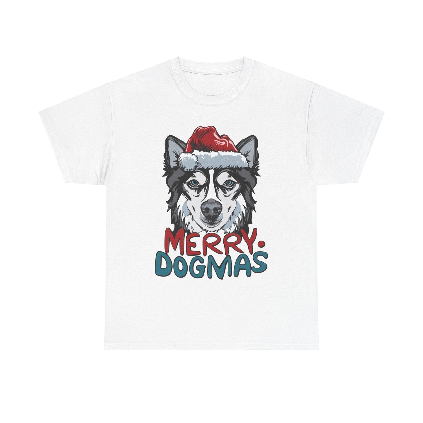 Cute Husky Christmas Shirt, Animal Lover Gift Tee For Christmas, Christmas Dogs Shirt, Christmas Tee For Dog Owner, Merry Dogmas Shirt