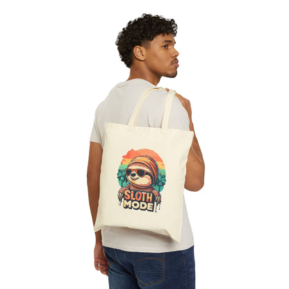 Sloth mode Cotton Canvas Tote Bag