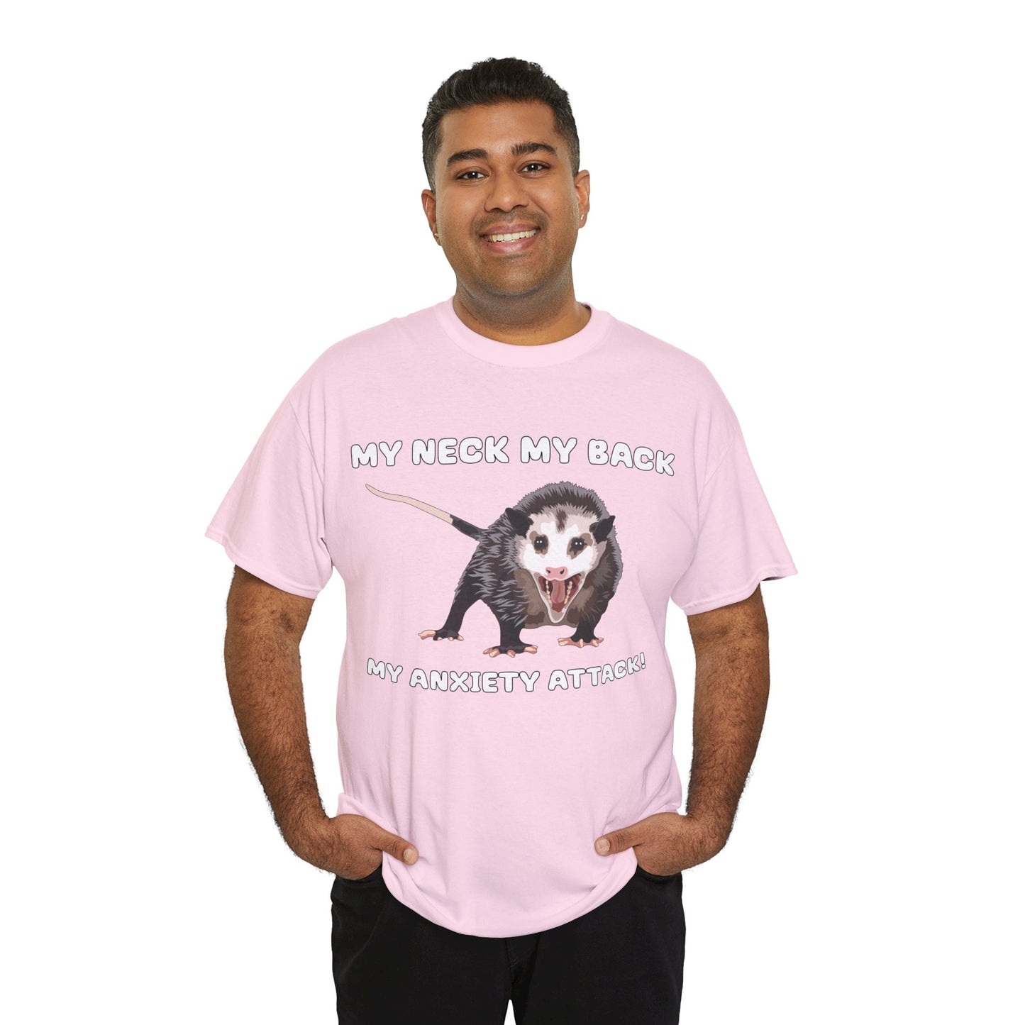 Opossum Anxiety Quote T-Shirt - Funny Stress-Relief Animal Tee