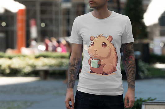Capybara Coffee T-Shirt | Cute Animal Graphic Tee | Cozy Coffee Lover Shirt