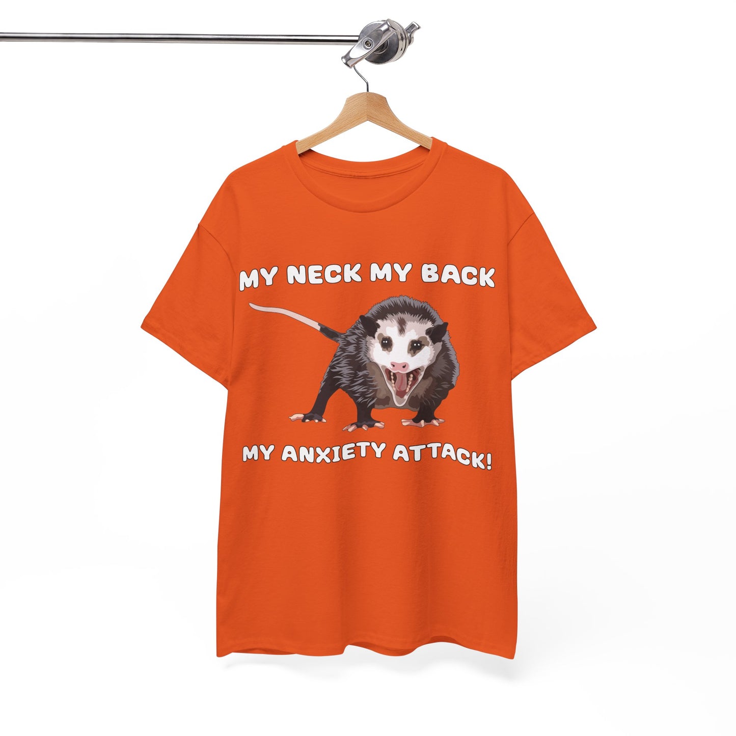 Opossum Anxiety Quote T-Shirt - Funny Stress-Relief Animal Tee