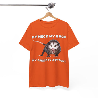 Opossum Anxiety Quote T-Shirt - Funny Stress-Relief Animal Tee