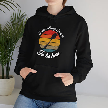 Humorous spoon theory hoodie, "I don't have enough spoons to be here hoodie" Empowering Stylish Comfort Apparel