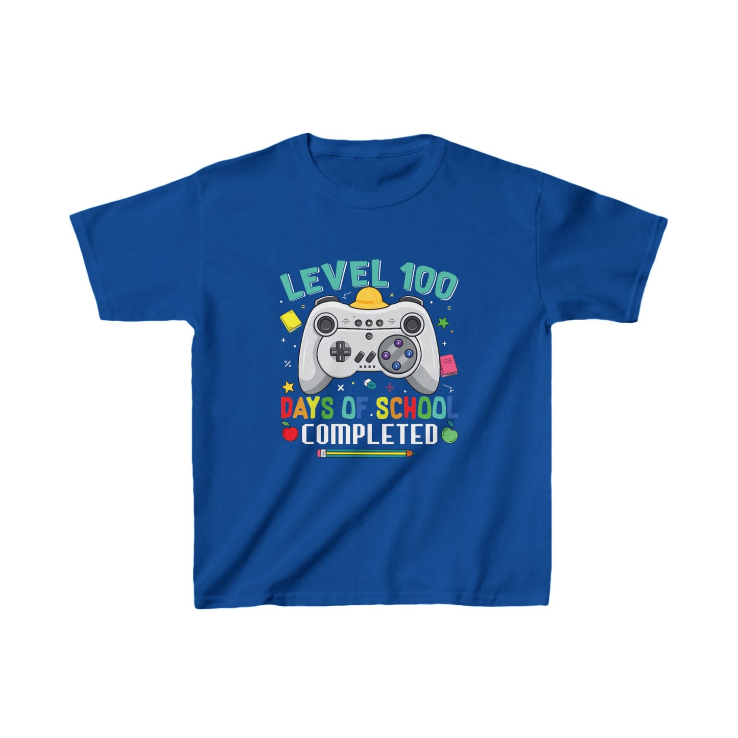 Kids 100 days level up shirt