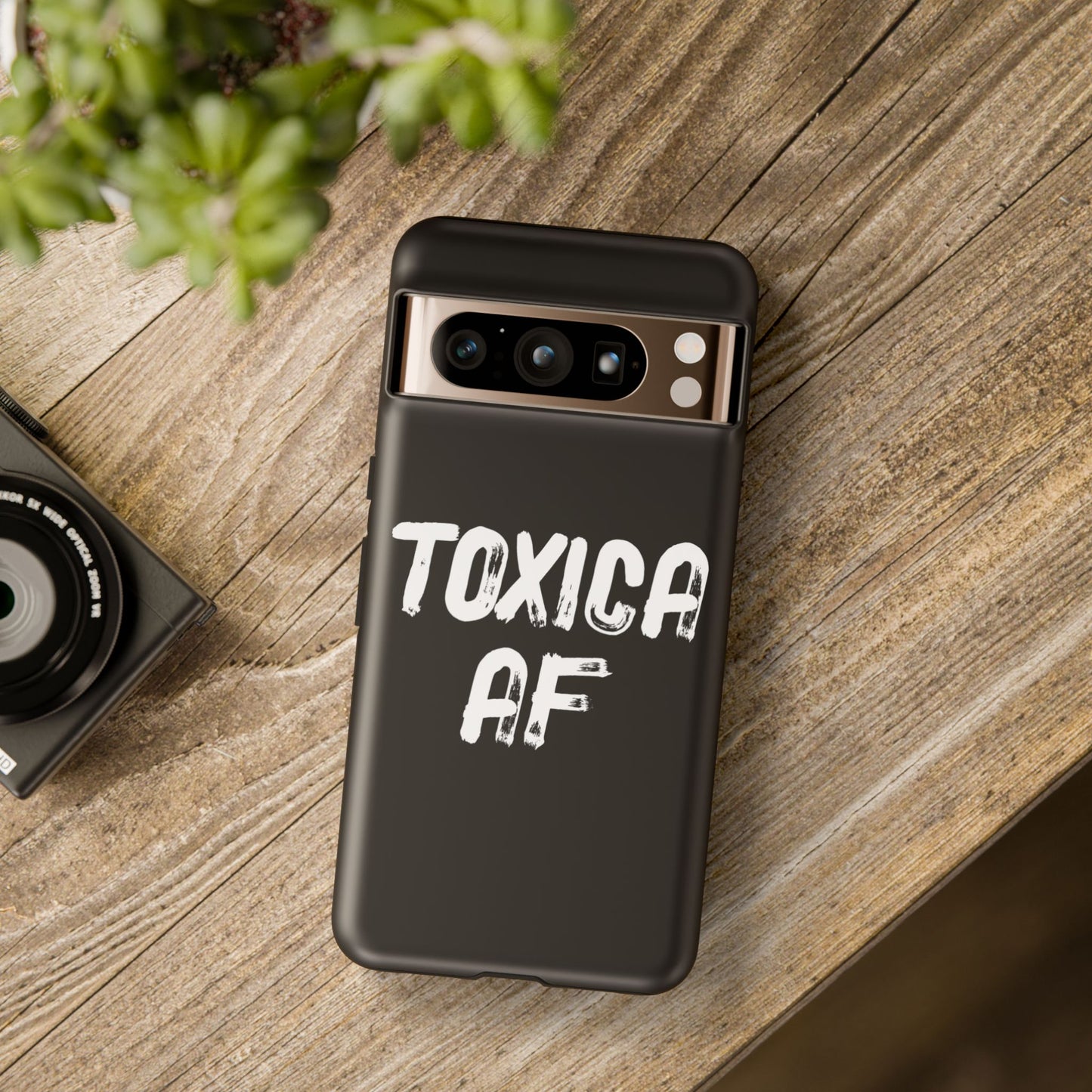 Toxica AF Spanglish Phone Case for Phone 16, Pro Max, Galaxy & Pixel - Bold Women's Statement Cover, Edgy Feminist Accessory