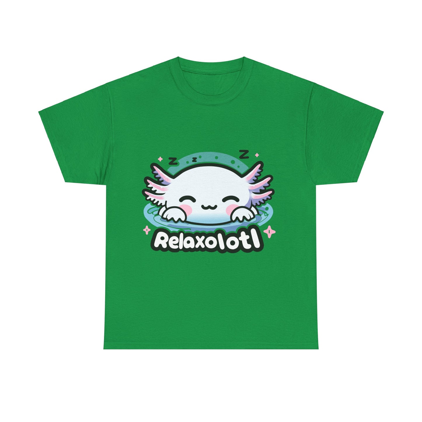 Cartoon  Axolotl T-Shirt, Kawaii Aquatic Animal Tee, Cute Relaxolotl Lover Gift, unisex cotton shirt