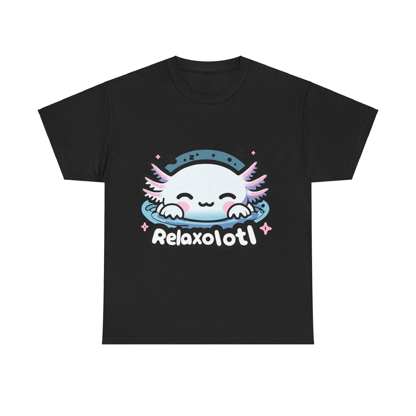 Cartoon  Axolotl T-Shirt, Kawaii Aquatic Animal Tee, Cute Relaxolotl Lover Gift, unisex cotton shirt