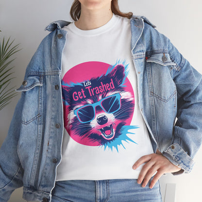 Unisex funny Raccoon tshirt - Cozy lets get trashed t-shirt, Perfect for parties, Gift for Raccoon lover